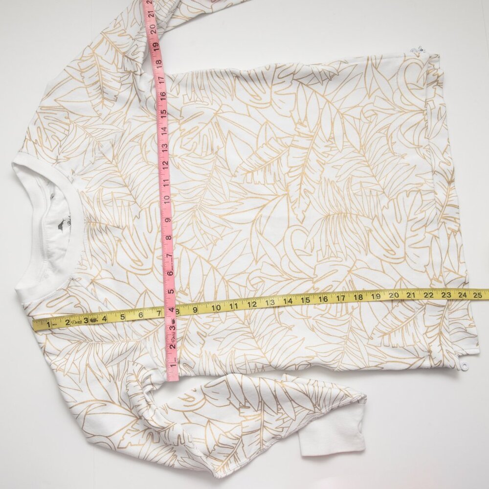 Tommy Bahama On Golden Frond Sweatshirt Pullover Gold Foil Leaf White Size XS - Picture 6 of 6